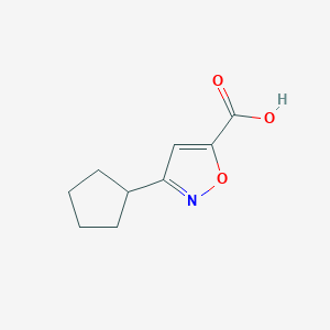 molecular formula C9H11NO3 B1456155 3-Cyclopentyl-1,2-oxazole-5-carboxylic acid CAS No. 902742-33-0