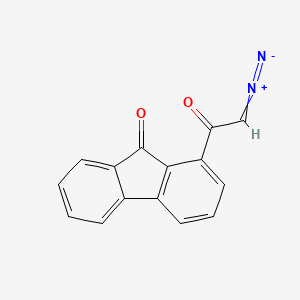 2-Diazonio-1-(9-oxo-9H-fluoren-1-yl)ethen-1-olate