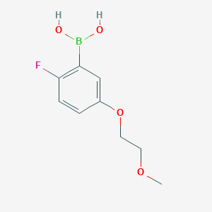 molecular formula C9H12BFO4 B1456159 2-Fluoro-5-(2-methoxyethoxy)phenylboronic acid CAS No. 1675207-10-9