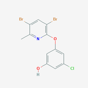 3-Chloro-5-[(3,5-dibromo-6-methylpyridin-2-yl)oxy]phenol