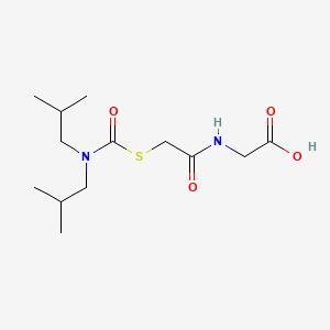 Glycine, N-((((bis(2-methylpropyl)amino)carbonyl)thio)acetyl)-