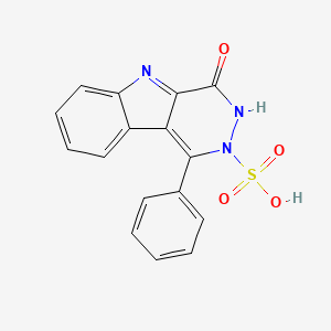 4-Oxo-1-phenyl-3,4-dihydro-2H-pyridazino[4,5-b]indole-2-sulfonic acid