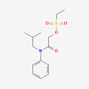 2-[(2-Methylpropyl)(phenyl)amino]-2-oxoethyl ethanesulfonate