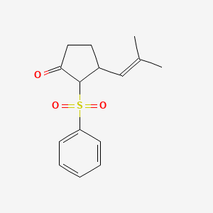 2-(Benzenesulfonyl)-3-(2-methylprop-1-en-1-yl)cyclopentan-1-one