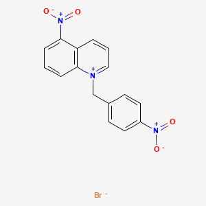 5-Nitro-1-[(4-nitrophenyl)methyl]quinolin-1-ium bromide