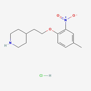 molecular formula C14H21ClN2O3 B1456180 4-[2-(4-甲基-2-硝基苯氧基)乙基]哌啶盐酸盐 CAS No. 1219982-84-9