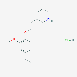molecular formula C17H26ClNO2 B1456189 3-[2-(4-烯丙基-2-甲氧基苯氧基)乙基]哌啶盐酸盐 CAS No. 1220031-03-7