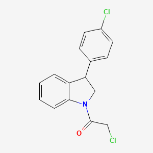 2-Chloro-1-[3-(4-chlorophenyl)-2,3-dihydro-1H-indol-1-yl]ethan-1-one