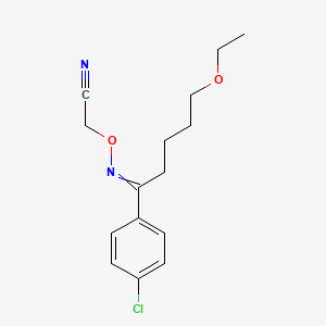 ({[1-(4-Chlorophenyl)-5-ethoxypentylidene]amino}oxy)acetonitrile