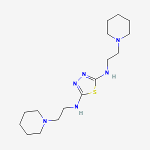 N~2~,N~5~-Bis[2-(piperidin-1-yl)ethyl]-1,3,4-thiadiazole-2,5-diamine