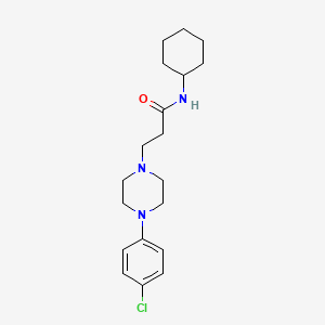 3-[4-(4-Chlorophenyl)piperazin-1-yl]-N-cyclohexylpropanamide