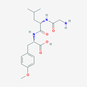 molecular formula C18H27N3O5 B14562175 Glycyl-L-leucyl-O-methyl-L-tyrosine CAS No. 61650-31-5