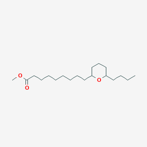 molecular formula C19H36O3 B14562196 Methyl 9-(6-butyloxan-2-YL)nonanoate CAS No. 62136-73-6