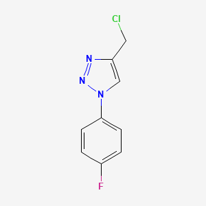 molecular formula C9H7ClFN3 B1456232 4-(氯甲基)-1-(4-氟苯基)-1H-1,2,3-三唑 CAS No. 1250623-38-1