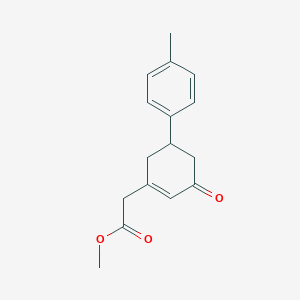 molecular formula C16H18O3 B14562428 Methyl 2-[5-(4-methylphenyl)-3-oxocyclohexen-1-yl]acetate CAS No. 61888-46-8