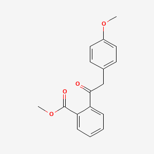 molecular formula C17H16O4 B14562445 Methyl 2-[(4-methoxyphenyl)acetyl]benzoate CAS No. 61653-00-7