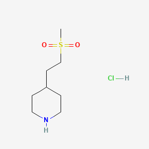 molecular formula C8H18ClNO2S B1456255 4-(2-甲磺酰乙基)哌啶盐酸盐 CAS No. 1089283-21-5