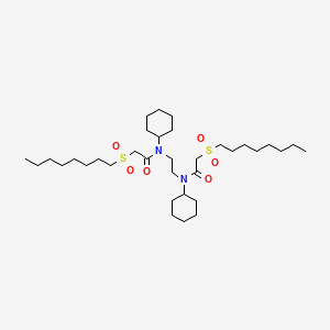 N,N'-(Ethane-1,2-diyl)bis[N-cyclohexyl-2-(octane-1-sulfonyl)acetamide]