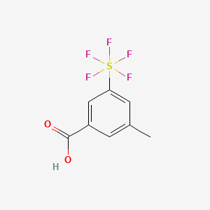 molecular formula C8H7F5O2S B1456266 3-甲基-5-(五氟硫代)苯甲酸 CAS No. 1448317-68-7