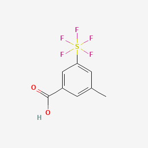 B1456266 3-Methyl-5-(pentafluorosulfur)benzoic acid CAS No. 1448317-68-7