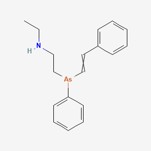 N-Ethyl-2-[phenyl(2-phenylethenyl)arsanyl]ethan-1-amine