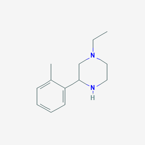 molecular formula C13H20N2 B1456268 1-Ethyl-3-(2-methylphenyl)piperazine CAS No. 1248907-56-3