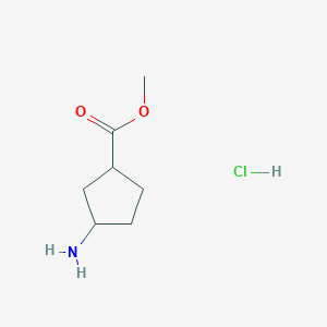 molecular formula C7H14ClNO2 B1456273 Methyl 3-aminocyclopentanecarboxylate hydrochloride CAS No. 1398534-59-2