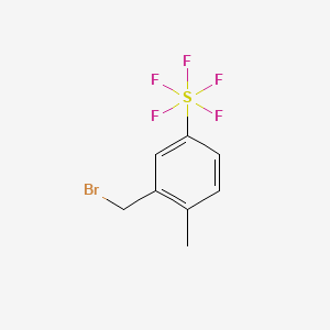 molecular formula C8H8BrF5S B1456277 2-Methyl-5-(pentafluorosulfur)benzyl bromide CAS No. 1240257-10-6
