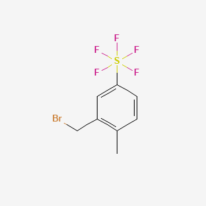 molecular formula C8H8BrF5S B1456277 2-甲基-5-(五氟硫)苄基溴 CAS No. 1240257-10-6