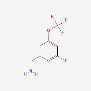 molecular formula C8H7F4NO B1456278 3-Fluoro-5-(trifluoromethoxy)benzylamine CAS No. 1353000-19-7