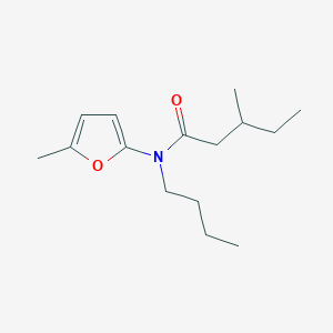 N-Butyl-3-methyl-N-(5-methylfuran-2-YL)pentanamide