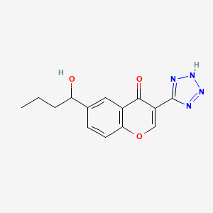 6-(1-Hydroxybutyl)-3-(2H-tetrazol-5-yl)-4H-1-benzopyran-4-one