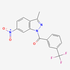 (3-Methyl-6-nitro-1H-indazol-1-yl)[3-(trifluoromethyl)phenyl]methanone