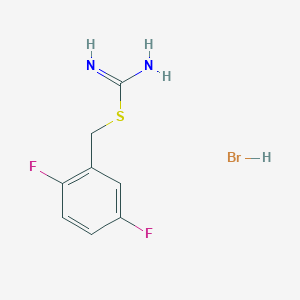 molecular formula C8H9BrF2N2S B1456281 {[(2,5-Difluorophenyl)methyl]sulfanyl}methanimidamide hydrobromide CAS No. 1197237-07-2