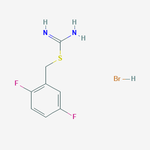 molecular formula C8H9BrF2N2S B1456281 [(2,5-二氟苯基)甲基]硫代甲亚胺氢溴酸盐 CAS No. 1197237-07-2