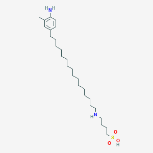 4-{[16-(4-Amino-3-methylphenyl)hexadecyl]amino}butane-1-sulfonic acid