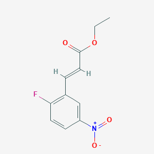 molecular formula C11H10FNO4 B1456283 ethyl (2E)-3-(2-fluoro-5-nitrophenyl)prop-2-enoate CAS No. 91319-50-5