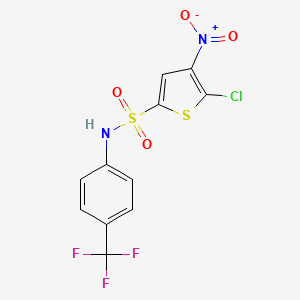 5-chloro-4-nitro-N-[4-(trifluoromethyl)phenyl]thiophene-2-sulfonamide