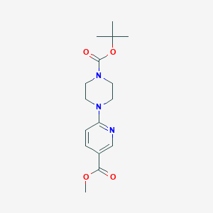 molecular formula C16H23N3O4 B1456288 叔丁基 4-[5-(甲氧羰基)吡啶-2-基]哌嗪-1-羧酸酯 CAS No. 857284-21-0