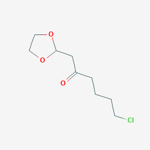 molecular formula C9H15ClO3 B1456294 6-氯-1-(1,3-二氧戊环-2-基)-己环-2-酮 CAS No. 1263365-96-3