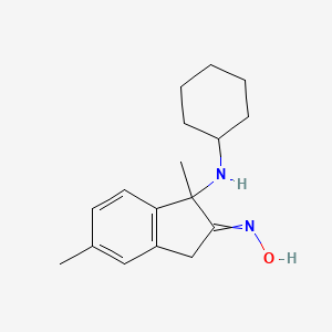 N-[1-(Cyclohexylamino)-1,5-dimethyl-1,3-dihydro-2H-inden-2-ylidene]hydroxylamine