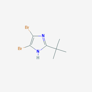molecular formula C7H10Br2N2 B1456300 4,5-二溴-2-叔丁基-1H-咪唑 CAS No. 1188301-72-5