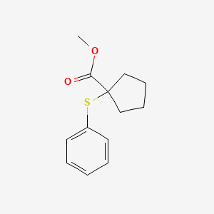 Methyl 1-(phenylsulfanyl)cyclopentane-1-carboxylate