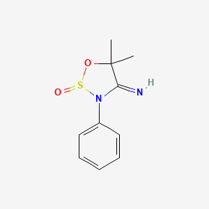 4-Imino-5,5-dimethyl-3-phenyl-1,2lambda~4~,3-oxathiazolidin-2-one