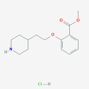 molecular formula C15H22ClNO3 B1456305 2-[2-(4-哌啶基)乙氧基]苯甲酸甲酯盐酸盐 CAS No. 1219964-47-2