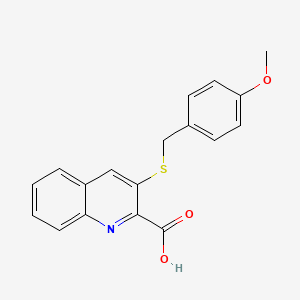 3-{[(4-Methoxyphenyl)methyl]sulfanyl}quinoline-2-carboxylic acid