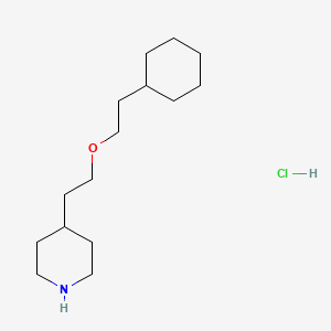 molecular formula C15H30ClNO B1456306 盐酸4-[2-(2-环己基乙氧基)乙基]哌啶 CAS No. 1220031-42-4