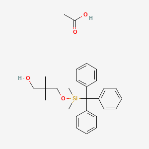 Acetic acid;3-[dimethyl(trityl)silyl]oxy-2,2-dimethylpropan-1-ol