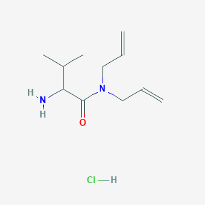 molecular formula C11H21ClN2O B1456316 N,N-Diallyl-2-amino-3-methylbutanamide hydrochloride CAS No. 1246172-80-4