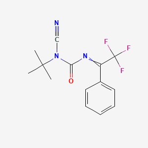 N-tert-Butyl-N-cyano-N'-(2,2,2-trifluoro-1-phenylethylidene)urea